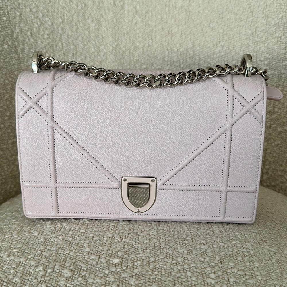 Dior diorama flap bag grained calfskin